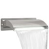vidaXL Pool Waterfall with LED Stainless Steel 304 51 x 26 x 13 cm
