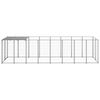 vidaXL Dog Kennel Silver 4.84 m&sup2; Steel
