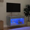 vidaXL TV Cabinet with LED Lights Concrete Grey 60x30x30 cm
