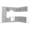 vidaXL 14 Piece Kitchen Cabinet Set "Porto" Grey Sonoma Engineered Wood