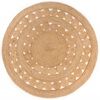 vidaXL Area Rug Braided Design Jute 180 cm Round
