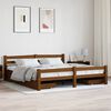 vidaXL Bed Frame without Mattress Honey Brown Solid Wood 180x200 cm Super King (322080+2x321987)