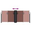 vidaXL Retractable Side Awning Brown 100x600 cm