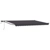 vidaXL Manual Retractable Awning with LEDs Anthracite 5 x 3 m