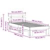 vidaXL Bed Frame with Headboard Wax Brown 75 x 190 cm Solid Pine Wood