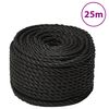 vidaXL Work Rope Black 16 mm 25 m Polypropylene