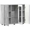 vidaXL Wooden Cabinet Grey Sonoma 88.5 x 30.5 x 73 cm Engineered Wood