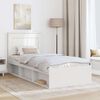 vidaXL Bed Frame with Headboard White 90 x 190 cm Solid Pine Wood