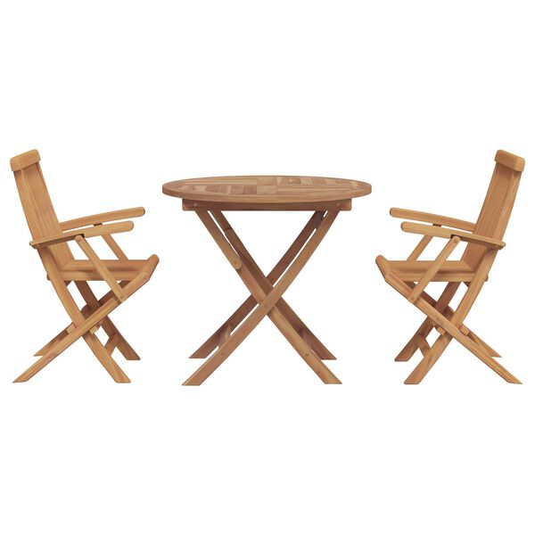 vidaXL Garden Dining Set 3 pcs Brown Solid Acacia Wood