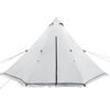 vidaXL Family Tent Tipi 8-Person White Blackout Fabric Waterproof