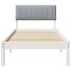 vidaXL Bed frame White and light grey 80 x 200 cm Solid pine wood