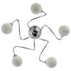 vidaXL Ceiling Lamp with Round Glass Shades for 5 G9 LED Lights