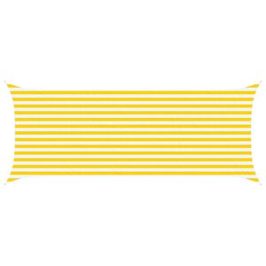 vidaXL Sun Shade Sail Yellow and White 5 x 2 m 100% Polyester Oxford