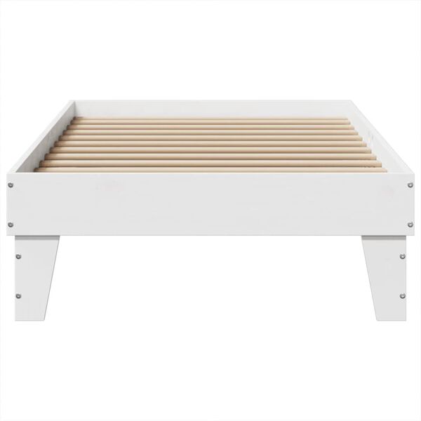 vidaXL Bed Frame without Mattress White 100x200 cm Solid Wood Pine