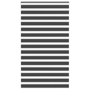 vidaXL Zebra Blind Black 120x230 cm Fabric Width 115.9 cm Polyester