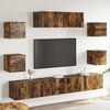 vidaXL 7 Piece TV Cabinet Set Smoked Oak Engineered Wood