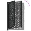 vidaXL Garden Gate Black 100x150 cm Steel Cross Design