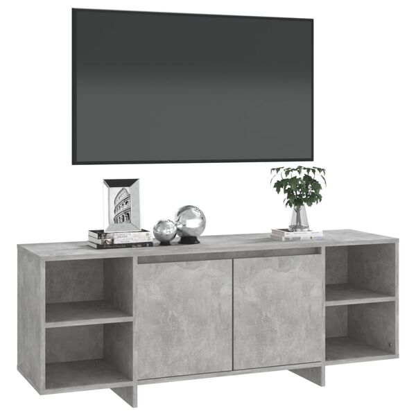 vidaXL TV Cabinet Concrete Grey 130x35x50 cm Engineered Wood