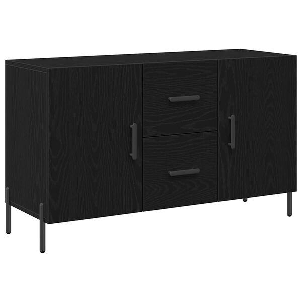 vidaXL Sideboard Black Oak 100 x 36 x 60 cm Engineered Wood