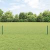 vidaXL Fence with Post Green 0.4 x 100 m Steel and PVC