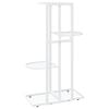 vidaXL 4-Floor Flower Stand 43x22x76 cm White Metal