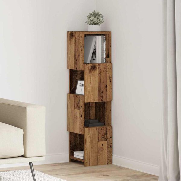 vidaXL Corner Cabinet Old Wood 25.5x25x102cm Engineered Wood