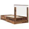 vidaXL Bed Frame with Headboard Old Wood 90 x 190 cm Engineered Wood