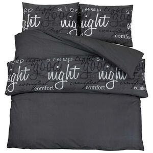 vidaXL Duvet Cover Set Black and White 200x200 cm Cotton
