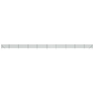 vidaXL Chain Link Fence with Spike Anchors Green 0,8x25 m