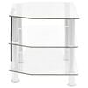 vidaXL TV Cabinet Transparent 75x40x40 cm Tempered Glass