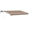 vidaXL Manual Awning Frame with LEDs Taupe 5 x 3 m