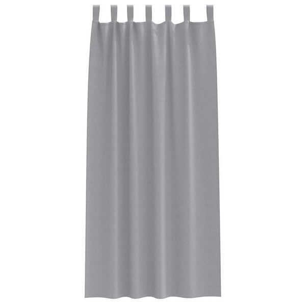 vidaXL Blackout Curtains with Rings 2 pcs Light Grey 225 x 140 cm