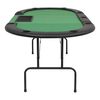 vidaXL 9-Player Folding Poker Table 3 Fold Oval Green