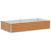 vidaXL Garden Raised Bed 195 x 100 x 36 cm Galvanised Steel