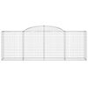 vidaXL Arched Gabion Baskets 7 pcs 300x50x100/120 cm Galvanised Iron