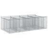 vidaXL Gabion Raised Bed 2 pcs 200 x 100 x 60 cm Galvanised Steel