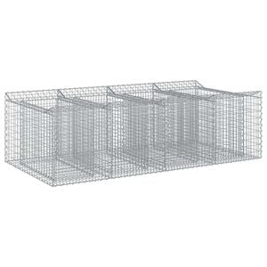 vidaXL Gabion Raised Bed 2 pcs 200 x 100 x 60 cm Galvanised Steel