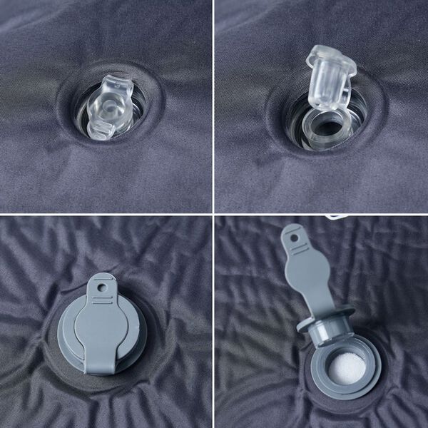 vidaXL Self Inflating Camping Mattress with Pillow 1-Person Grey