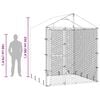 vidaXL Outdoor Dog Kennel with Roof Silver 2x2x2.5 m Galvanised Steel