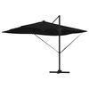 vidaXL Cantilever Roma Parasol Black and Black 352 x 251 x 265 cm