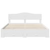 vidaXL Bed Frame with Headboard White 180 x 200 cm Engineered Wood