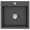 vidaXL Handmade Kitchen Sink Black Stainless Steel