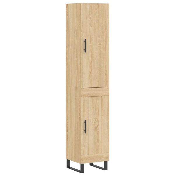 vidaXL Highboard Sonoma Oak 34.5x34x180 cm Engineered Wood