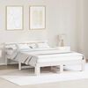 vidaXL Bed Frame with Headboard White 160 x 200 cm Solid Pine Wood