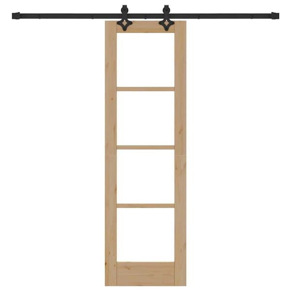 vidaXL Sliding Door ORKDAL Natural and Black 61 x 198.5 cm