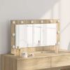 vidaXL Vanity Mirror with LED Strip Lights Sonoma Oak 80 x 45 x 18 cm