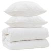 vidaXL Duvet with Pillows with Pillow 3 pcs White Microfiber