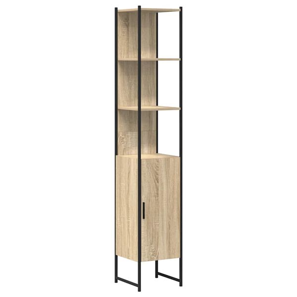 vidaXL Bathroom Cabinet Beige 33 x 33 x 185.5 cm Engineered wood