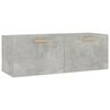 vidaXL Floating Cabinet | Concrete grey | Engineered wood | 100 cm wide