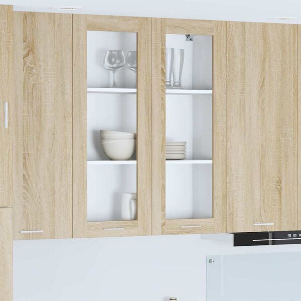 vidaXL Hanging Cabinet Sonoma Oak 80 x 31 x 100 cm Engineered Wood